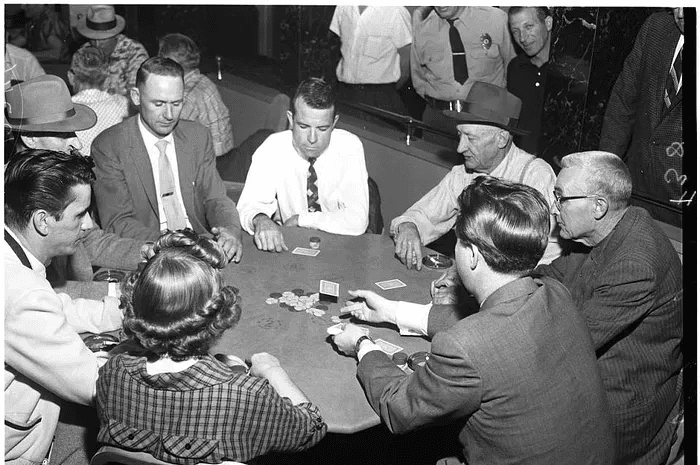 Earliest game of poker being played in L.A